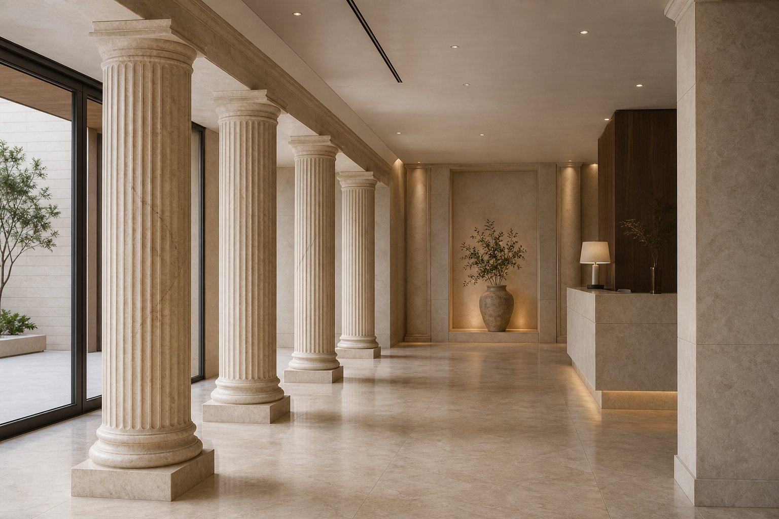 Custom natural stone column project
