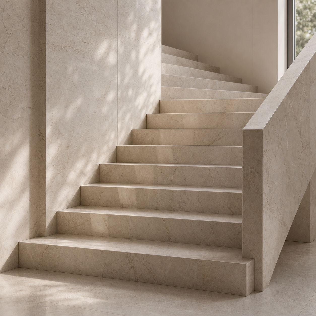 Custom marble staircase for architectural stone projects